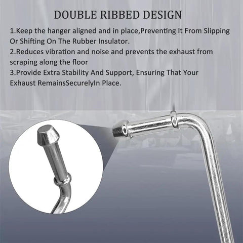 Universal 90 Degree Bend Exhaust Hanger Rods With Weld Bracket Kit Fit Most Cars, Perfect For DIY Mods To Stabilize Pipes And Kill Extra Vibration Noise Like A Pro