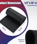 Beefy Closed Cell Neoprene Foam Sheet Roll For Soundproofing And Thermal Insulation Waterproof Shock Absorbing Rubber Padding dimensions 1/2" thick, 13" wide, 60" long