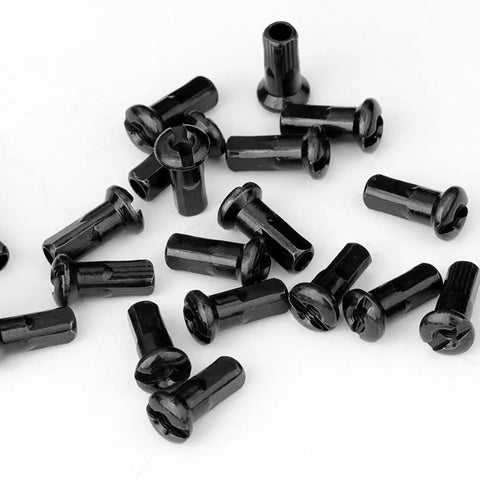 50 Pcs Pack Ultralight Steel Bike Spoke Nipples 12G 13G 14G In Black And Silver High Strength Wheel Spoke Nipples Caps Fits 2.0 To 2.6mm