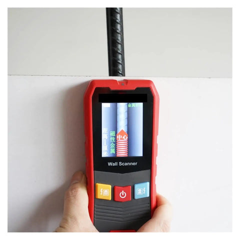 Heavy Duty Wall Scanner With Badass Precision Stud Finding Pipe And Cable Ac Wire Detection Waterproof Probe Adjustable Sensitivity No Guesswork, in use detecting hidden pipes.