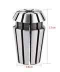 ER11 Spring Collet Set For CNC Milling And Engraving, One Eighth Inch (3.175mm), Four Millimeter And Six Millimeter Collets, High Precision Spring Steel, Lathe Holder Tool Kit, Three Piece Set For Pro Hobbyists And Everyday Makers. Close-up view of one collet.