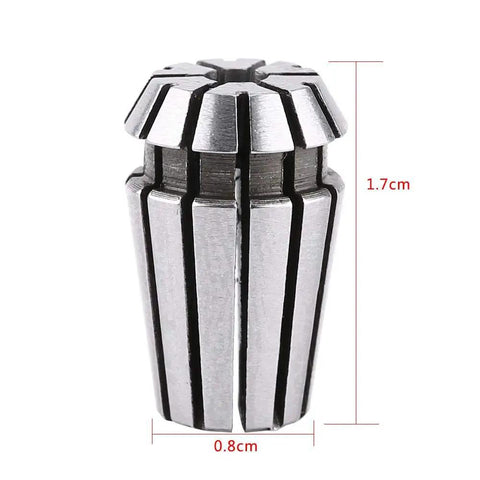 ER11 Spring Collet Set For CNC Milling And Engraving, One Eighth Inch (3.175mm), Four Millimeter And Six Millimeter Collets, High Precision Spring Steel, Lathe Holder Tool Kit, Three Piece Set For Pro Hobbyists And Everyday Makers. Close-up view of one collet.