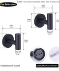 Diagram showing dimensions of Brushed Gold Coat Hook Set 2 Pack Stainless Steel 304 Wall Mounted Towel and Robe Hangers.