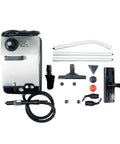 Heavy Duty Commercial Steam Cleaner Vapor Washing Unit Chemical Free Deep Cleaning Tool with nozzle and attachments laid out.