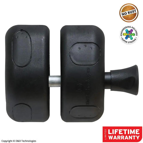 MagnaLatch Magnetic Gate Latch For Metal Wood Vinyl Fence Gates Does Not Lock Self Latching Durable Industrial Strength Polymer Adjustable Side Pull Gate Catch For Easy Secure Outdoor Access with no rust and lifetime warranty logos.