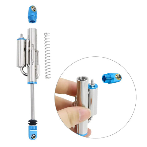 Blue 125mm Dope Simulated Negative Pressure Damper Shock Absorber For RC Crawler UT4 TRX4 RR10 Wraith DIY Upgrade 2Pcs CNC Aluminum Realistic Damping Barrels 105mm Or 125mm Stroke For Precise Tuning And Scale Details