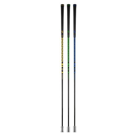 Senior Swing Speed Golf Training Set with 3 Weighted Speed Sticks in Yellow Green Blue Used by Pros Worldwide