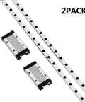 2 Pack 250mm Linear Sliding Rail Guide with 2 Carriage Blocks for 3D Printers and CNC Machines shown from above