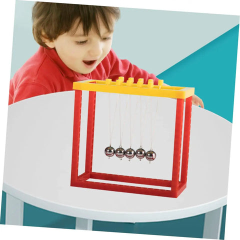 Newton's Cradle Desk Toy Set For Science Nerds And Curious Minds, Classic Pendulum Balance Balls Fidget Gizmo with plastic build