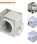 Rock Solid Centrifugal Blower With Kickin 2300 Cubic Meter Hour Airflow 300 Watt Motor And 3 Speed Adjustable Ventilation Fan For Lab Smoke And Fume Extraction Heavy Duty Pp Build, showing heavy-duty pp casing and fan design.
