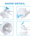 Two Pack Water Dispenser Valve For Five Gallon Jugs, Food Grade PP, Reusable And Built To Last For Office Home Camping Events, Fits Most Dispensers, Easy Install, Leak Free And Mess Free, white 55mm crown-top valve