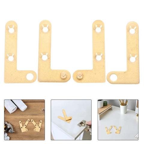 Brass Concealed Down Pivot Door Hinges 4 Pack For Metal And Glass Doors Heavy Duty Door Hardware, shown in packaging
