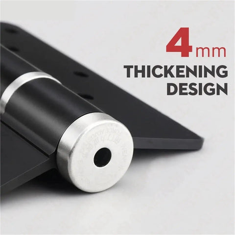 Close-up of a 4mm thick Soft Closing Door Hinge With Automatic 90 Degree Positioning Hydraulic Closer 5 Inch Adjustable Hardware