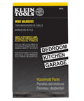 Wire Marker Label Book For Home Electrical Panels With 0.2 Inch By 1.5 Inch Vinyl Coated Labels Showing Bedroom Kitchen Garage