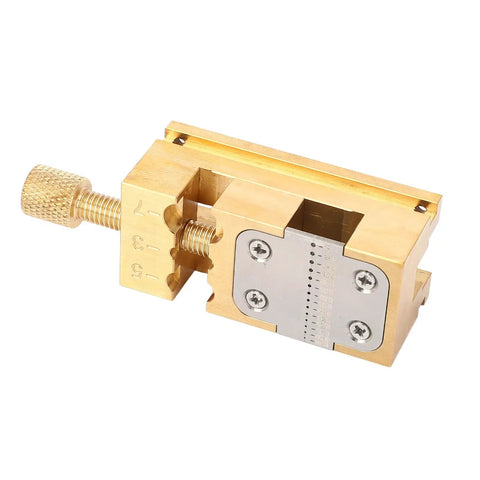 Brass Watch Repair Vise With Tiny Clamp Holds 0.2-0.9mm Hands And Wheel Parts, Compact Bench Tool For Precision Watchmaking And DIY Repair Work