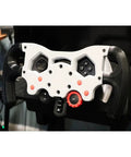 Rock Solid F1 Style Racing Wheel Mod Kit For Logitech G29 G920 G923 with white ergonomic button panel and grips.