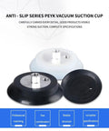 PFYK-120 Pneumatic Gas Air Nozzle Manipulator And Industrial Rubber Suction Cup Chuck, Heavy Duty White Vacuum Gripper for factory automation suction cups.