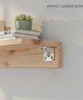 Stainless Steel Right Angle Corner Bracket For Bed Frames And Cabinets, securing wooden shelf to wall, silver finish, 1 piece
