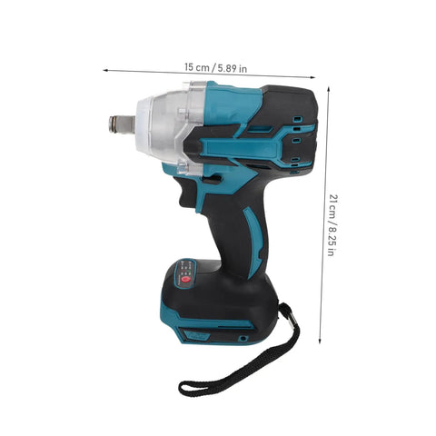 Lurrose Cordless Electric Impact Wrench With High Torque Brushless Motor Rechargeable Power Tool For Car Tires And Home Repairs Easy To Carry Compact Design For DIY Projects Heavy Duty Performance