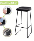 30 Piece U Shaped Chair Pad Set With Round Teflon Sliders and Cantilever Glide Kits installation process on metal chair