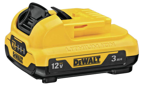 12V Max Battery 3.0Ah With Fuel Gauge And 3 LED Charge Indicator for tools, compatible with DCB chargers, yellow lithium-ion