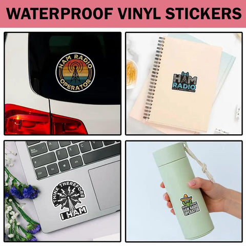 Ten Dope Ham Radio Sticker Pack With Funny Ops Sayings Vinyl Weatherproof Decals For Laptops Water Bottles Notebooks And Gear