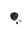 22T 0.8 Mod Safe D5 Pinion Gear For RC Cars ARA311005 with E-clip and set screw, steel construction