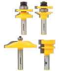 Raised Panel Cabinet Door Router Bits Set Four Bit Ogee With Half Inch Shank For Rail And Stile Doors Pro Grade Table Mount Kit