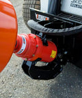 Flip Mount Auger Attachment With Mixer Bowl For Skid Steer Loaders ET 4500 Drive 13 30 GPM connected to skid steer