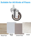 2 Inch Stem Casters 4 Pack Low Profile TPR Swivel Wheels threaded M8 x 15mm for all floor types, wood, marble, cement, carpet.