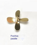 32mm Five Blade Brass Left Hand Propeller For RC Submarine Models With M3 Shaft Hole High Precision Scale Prop viewed from above