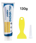 Drywall Repair Kit With 130G Universal Paste Cream For DIY Home Fixes Easy Wall Mending And Quick Patch Spackle And Wall Patch Kit In White Plastic Ideal For Home Improvement Projects showing paste tube, scraper, and nozzle