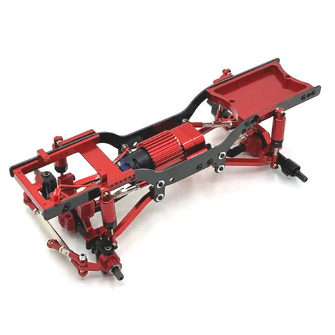 Heavy Duty Metal RC Car Chassis Frame Upgrade Kit For Mn D90 D91 D96 D98 99s Crawler Trucks Red CNC Aluminum