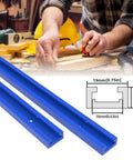 Two 500mm Aluminum T-Track Sets For Router Tables And Woodworking Fixtures - Double-Cut T-Slot Track With 19x9.5mm Slots