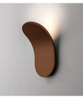 Slick Modern LED Wall Sconce For Living Room And Bedroom Featuring Solid Iron Frame With Smooth Acrylic Shade No Hassle Wall Mount Setup For Chill Ambient Lighting And A Total Room Vibe Upgrade Bronze Large mounted on wall.