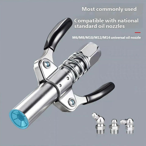 Beefy Spring Loaded Locking Grease Coupler With Aluminum Alloy Body for trucks and farm machinery lubrication