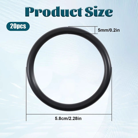 20 Piece Car Bumper Quick Release O Rings Set With Fasteners And Washers Replacement Rubber For Car Bumpers Black