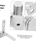 Close-up of durable stainless steel heavy duty pivot hinges for hidden doors with concealed design and automatic rebound mechanism.