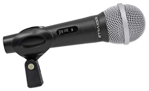 Wired Dynamic Microphone Kit With Full Metal Body And M-56 Capsule shown in angled view with mic clip attached.