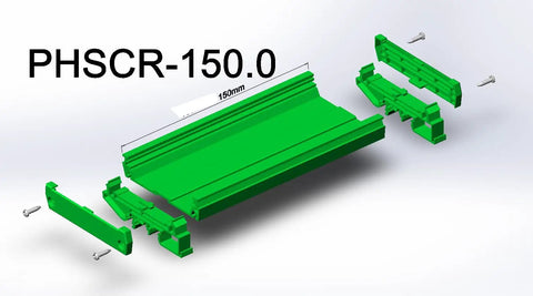 Din Rail Mounting Carrier For 72 73mm Wide PCB Housing Bracket Adaptor Fits TH35 TH15 And G Rails 73 By 155 mm PCB Size