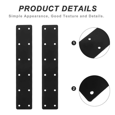 Heavy Duty Stainless Steel Flat Brace Bracket Set 4 Pieces Beef Up Furniture Corners And Shelf Reinforcement Fixing Joining Mending Plates