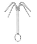 Front view of Four Claw 316 Stainless Steel Anchor Grappling Hook For Marine Boats And Yachts, showcasing durable construction and strong grip design.