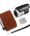 Dope Pocket 8x25 Monocular with pouch, cloth, and strap for adults and kids, features BAK4 prism and multicoated optics for various activities.