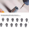 13-Piece ER11 Spring Collet Set 1.0mm-7.0mm High-Clamp Pro-Grade Precision Milling Lathe Chuck Tool Kit displayed in a row