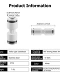 No Sweat Must Have Heavy Duty Magnetic AMS Tubing Connector For Bambu Lab P1P P1S X1 X1C X1E 3D Printers, Teflon pipe connector white.