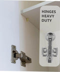 Stainless Steel Damping Hinges For Cabinet Doors 2 Pack Heavy Duty Hydraulic Soft Close Mechanism installed in kitchen cabinet