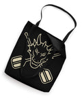 Black Boat Paddler Tote Bag for Dragon Boat Racing with dragon and paddles design, durable and water-ready, 16x16in
