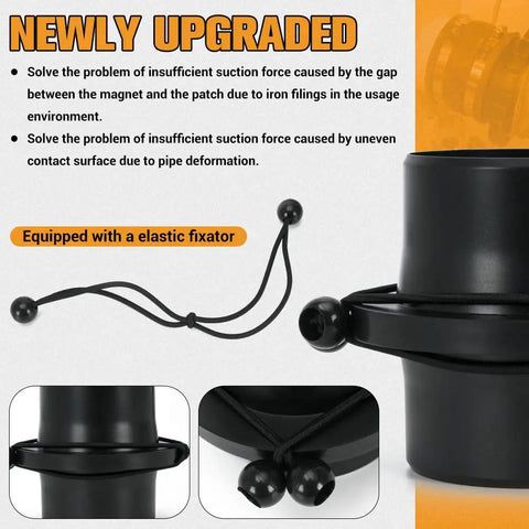 4 Inch And 2.5 Inch Magnetic Dust Collection Fittings Starter Kit For Shop Vac Hoses with elastic fixator for secure suction.