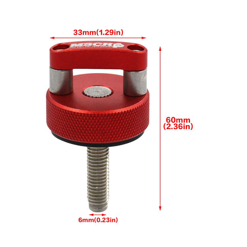 Beefy Billet Aluminum Hard Top Quick Removal Fastener Thumb Screw Integrated D Ring for Jeep Wrangler JK JL Gladiator JT