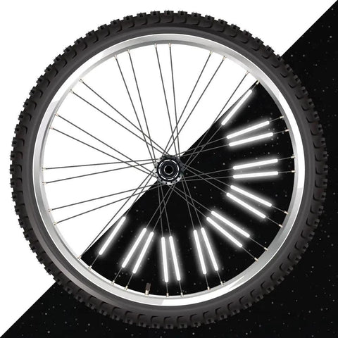 Must Have 96 Pack 360 Degree Visibility Spoke Reflectors For Mountain And Road Bikes Waterproof Clip On Reflective Lights shown